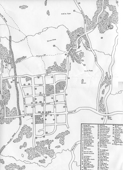 map of Elm Haven from Summer of Night
